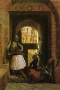 Jean Leon Gerome Arnauts of Cairo at the Gate of Bab-el-Nasr Spain oil painting artist